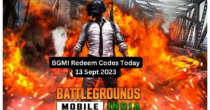 BGMI Redeem Codes Today 13 Sept 2023